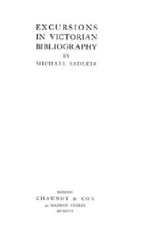 [Gutenberg 53118] • Excursions in Victorian Bibliography